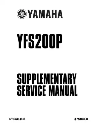 1988-2008 Yamaha Blaster 200, YFS200, YFS200A, YFSS200U, YFS200P, YFS200R service manual Preview image 1