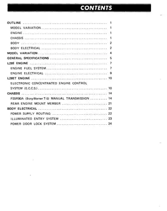 1982 Nissan Datsun 280ZX, S130 series shop manual Preview image 4