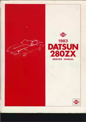 1983 Nissan Datsun 280ZX, S130 series service manual Preview image 1