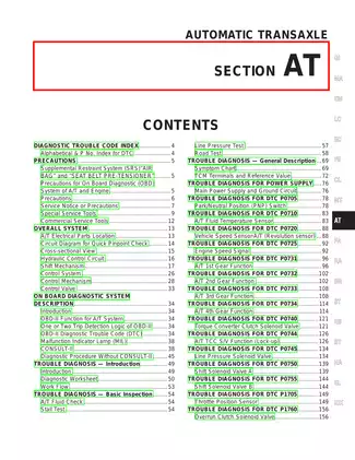 2000 Nissan Altima L30 series service manual Preview image 1