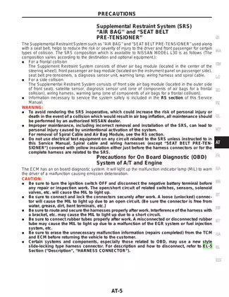 2000 Nissan Altima L30 series service manual Preview image 5