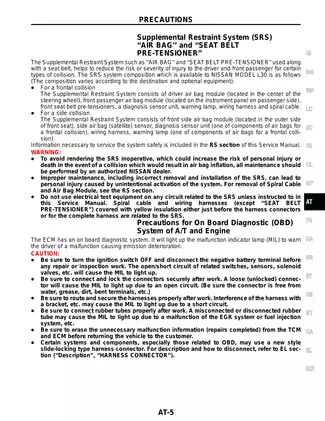 2001 Nissan Altima L30 series AT Automatic Transaxle manual Preview image 5