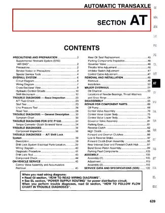 1998 Nissan Frontier D22 series repair manual Preview image 1