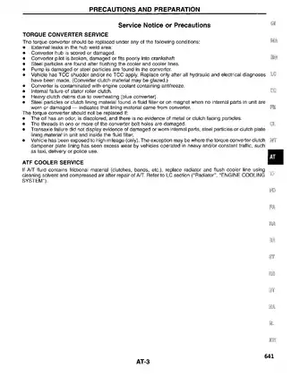 1998 Nissan Frontier D22 series Automatic Transaxle AT manual Preview image 3
