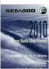 2010 Sea-Doo 150, 180, 200, 210, 230 Series Sport Boats Shop Manual (P/N 219 100 439) – preview page 1