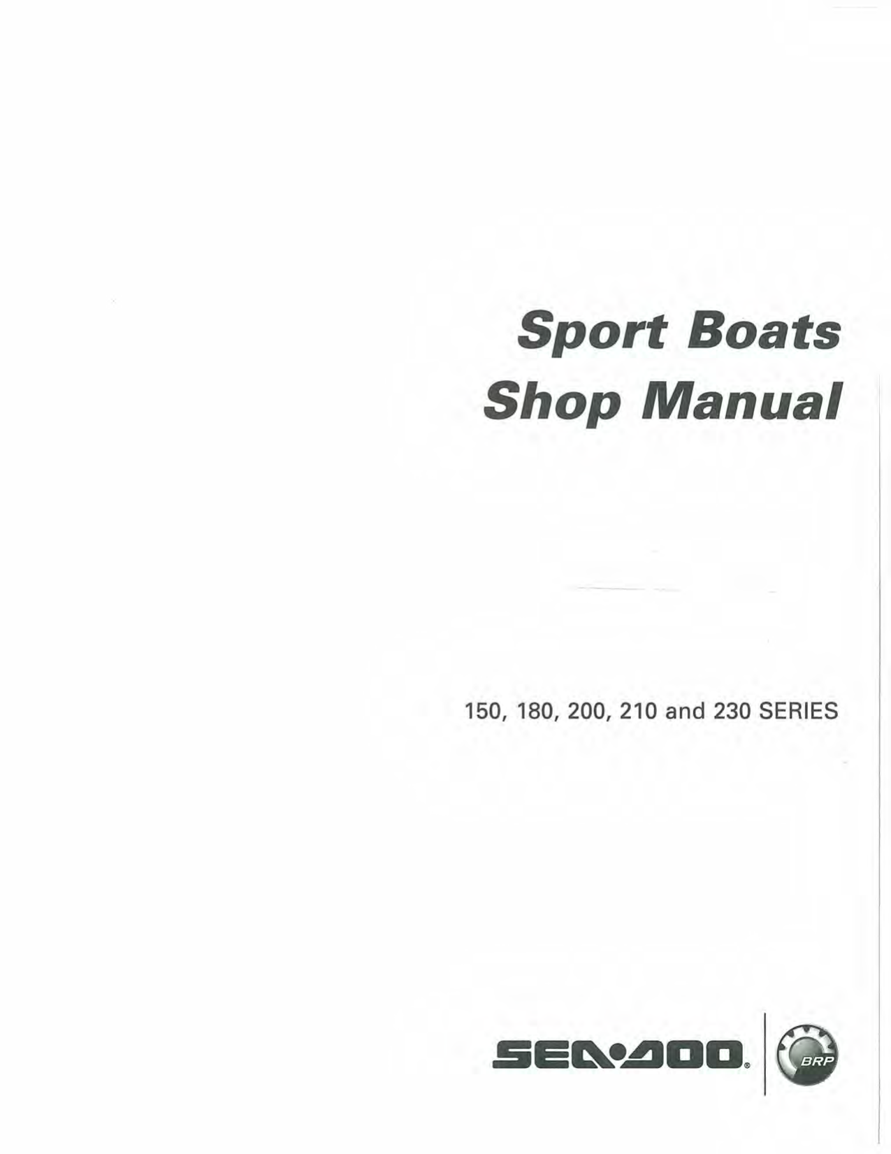 2009-2010 BRP 150-200 speedster/180-210-230 challenger/210-230  boats Sea-Doo repair manual Preview image 2