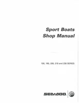 2009-2010 BRP 150-200 speedster/180-210-230 challenger/210-230 sport boats shop manual Preview image 2