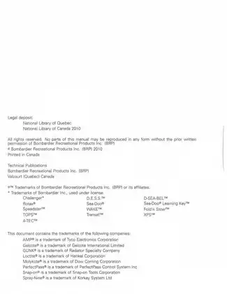 2010 Sea-Doo Sport Boats Shop Manual (150, 180, 200, 210, 230 Series) Preview image 3