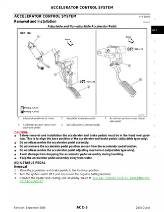 2005 Nissan Quest V42 service manual Preview image 3