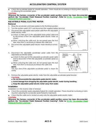 2005 Nissan Quest V42 service manual Preview image 5