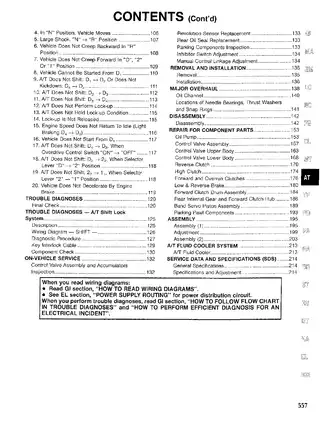 1997 Nissan Pathfinder R50 series AT Automatic Transmission manual Preview image 2