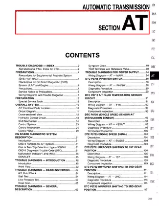 1998 Nissan Pathfinder R50 series AT Automatic Transmission manual Preview image 1
