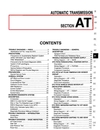 1999 Nissan Pathfinder R50 AT Automatic Transmission manual Preview image 1