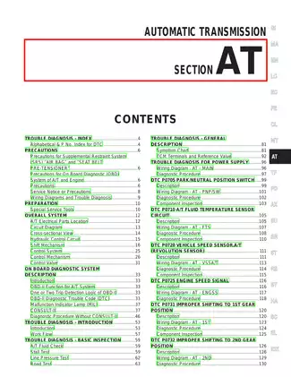 2002 Nissan Pathfinder R50 series service manual Preview image 1