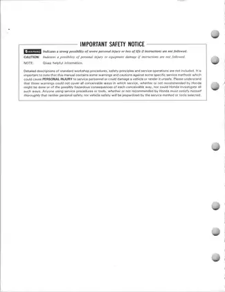 Honda TRX 250 Service Manual for FourTrax ATVs 1985+ Preview image 2