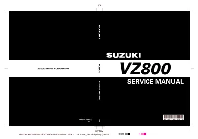 Preview: 2004–2009 Suzuki VZ800 Marauder Boulevard M50 Factory Service Manual (P/N 99500-38050-01E)