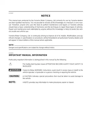 Yamaha T135SE/T135S Service Manual - Maintenance, Repair and Technical Overview