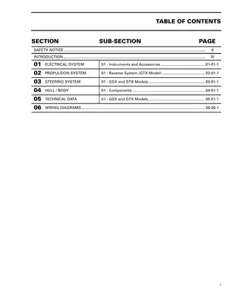 1996 Bombardier SP, SPX, SPI, XP, GSX, GTI, GTS, GTX, HX Sea-Doo service manual Preview image 4