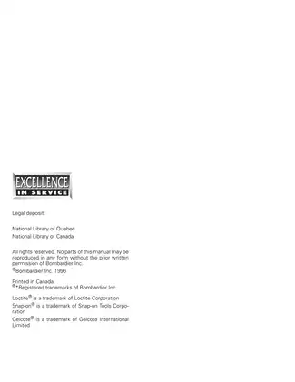 1997 Bombardier Sea-Doo Watercraft Shop Manual - Comprehensive Service Guide Preview image 3