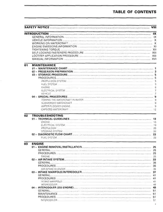 2008 Bombardier  Rotax 1503 GTI, GTI SE, GTX, GTX Wake, GTX Supercharged, GTX LTD, RXP, RXT Sea-Doo shop manual Preview image 2