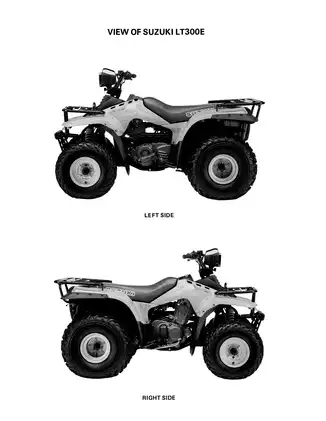 1987-1989 Suzuki 300, LT300E QuadRunner service manual Preview image 2