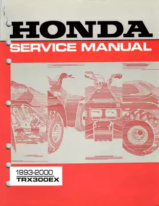 Comprehensive 1993-2000 Honda TRX300EX Service Manual
