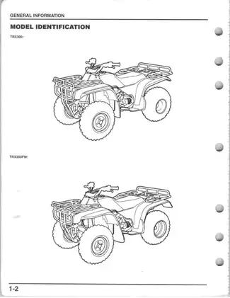 1995-2000 Honda FourTrax TRX300 , TRX300FW 2wd and 4x4 service manual Preview image 5