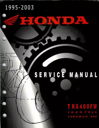 1995-2003 Honda Fourtrax Foreman 400 4X4, TRX400FW ATV service manual Preview image 1