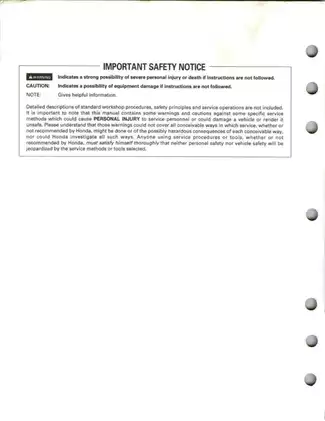 1995-2003 Honda Fourtrax Foreman 400 4X4, TRX400FW ATV service manual Preview image 2