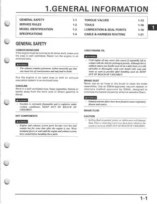 1995-2003 Honda Fourtrax Foreman 400 4X4, TRX400FW ATV service manual Preview image 5