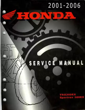 Honda TRX300EX Sportrax Service Manual (2001-2006)
