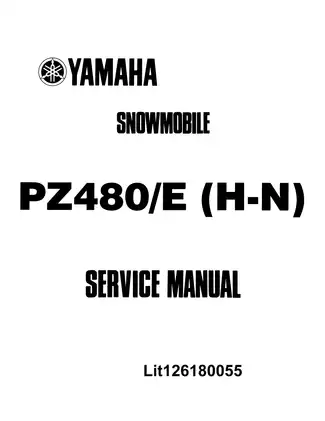 1984-1989 Yamaha PZ480/E (H-N) Phazer snowmobile service manual Preview image 1