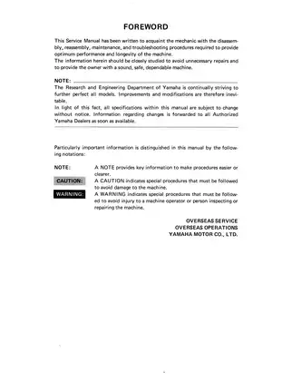 Yamaha Yamaha PZ480/E Snowmobile Service Manual - Comprehensive Repair & Maintenance Guide manual preview page 3 - thumbnail