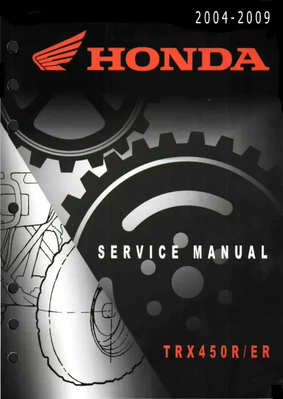 Preview: 2004–2009 Honda TRX 450R / TRX450ER Service Manual (P/N 61HP105)