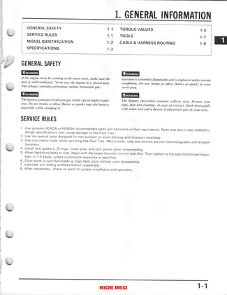 Honda TRxX 200SX FourTrax 1986-1988 Service Manual - Comprehensive Repair Guide Preview image 4