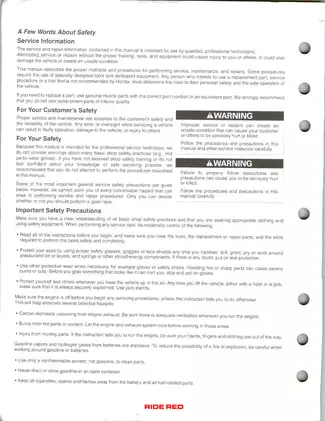 2005-2009Honda TRX400EX, TRX400X Sporttrax service manual Preview image 2