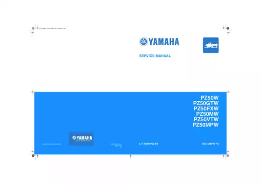 Yamaha PZ50 Service Manual - Detailed Maintenance & Repair Guide