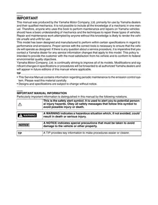 2013 Yamaha Raider S, Stratoliner S, Roadlinder S service manual Preview image 3