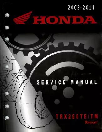 Honda TRX250 Recon Service Manual - Comprehensive Repair Guide