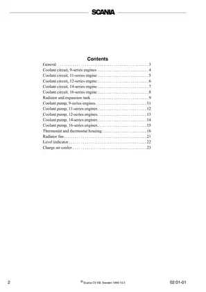 Scania Industrial Marine D9, D12, D16 diesel engine service manual Preview image 2
