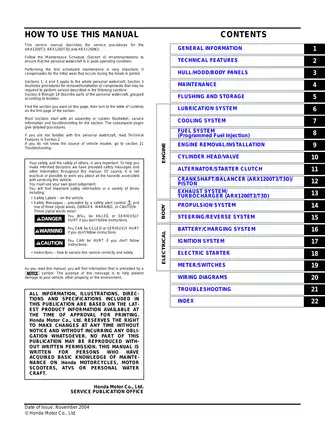 2004-2006 Honda Aquatrax service manual Preview image 2