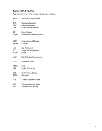 Suzuki DF150, DF175, DF150T,  150Z, DF175T, 175Z outboard motor service manual Preview image 5