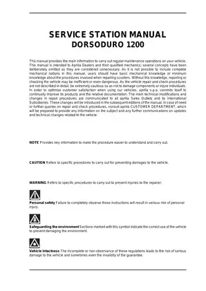 2011-2012 Aprilia Dorsoduro 1200 service manual Preview image 3
