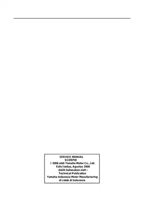 Yamaha Scorpio SX-4 Service Manual (2006 Edition) Preview image 2