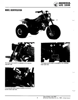 1981-1984 Honda  ATC250R ATV / 3-wheeler shop manual Preview image 4