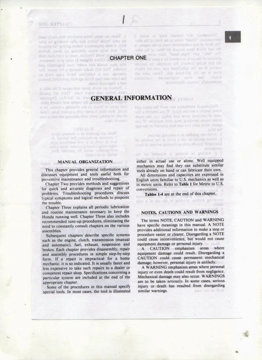 1978-1987 Honda CB, CM, CMX, 400, 450 service manual Preview image 1