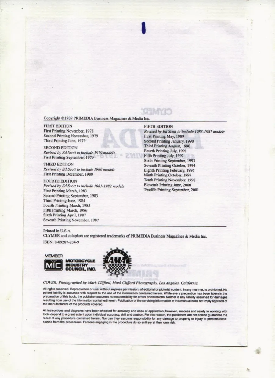 1978-1987 Honda CB, CM, CMX, 400, 450 service manual Preview image 3