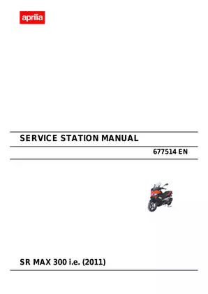 2011-2013 Aprilia SR MAX 300 i.e M.Y. service manual Preview image 1