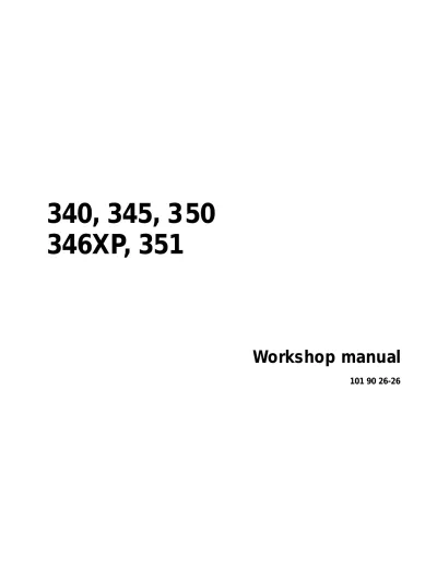 Preview: Husqvarna 340, 345, 346XP/G, 350, 351 Chainsaw Workshop Manual OEM (P/N 101 90 26–26)