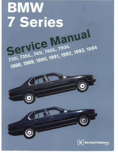 Preview: 1988–1992 BMW 7 Series 735i, 735iL, 740i, 740iL, 750iL Service Manual (P/N ISBN-10 0-8376-0328-5 / ISBN-13 978-0-8376-0328-5)